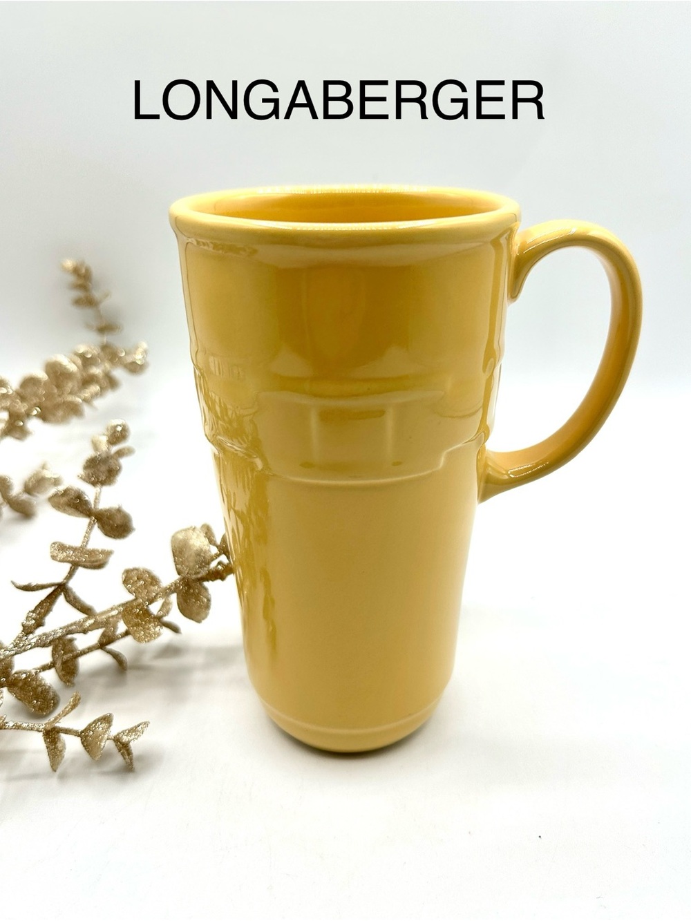 LONGABERGER Large Coffee/Tea Mug. Vitrified Stoneware